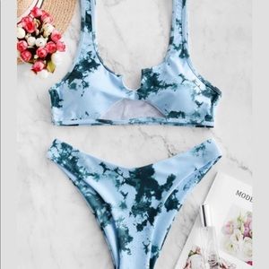 Zaful blue-green bikini